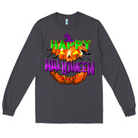 Smoke Happy Halloween Long Sleeve Tee - NancyCooperArtShop