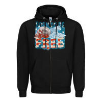 Black Born to be free Zipper Hoodie - FaDigitalArtStudio