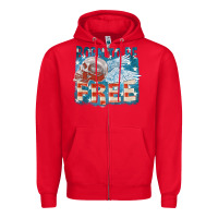 Red Born to be free Zipper Hoodie - FaDigitalArtStudio