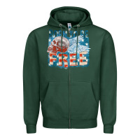 Sports Green Born to be free Zipper Hoodie - FaDigitalArtStudio