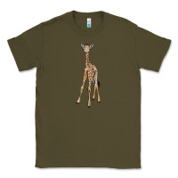 Army Green baby giraffe Classic Tee - LillyAllenDesigns