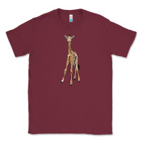 Burgundy baby giraffe Classic Tee - LillyAllenDesigns
