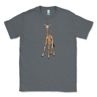 Charcoal Heather baby giraffe Classic Tee - LillyAllenDesigns