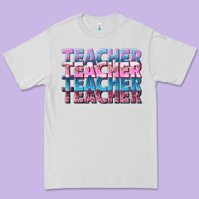 Teacher Stacked Premium Tee Designed By Nancycooperartshop