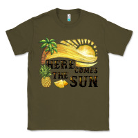 Army Green here comes the sun Classic Tee - BarkalooDesign