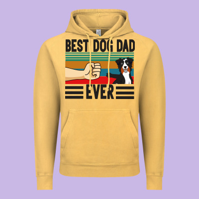 Best Dog Dad Ever Vintage Hoodie Designed By Bettercallsaul