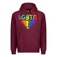 Burgundy lgbtq pride Premium Hoodie - FaDigitalArtStudio