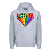 Heather Grey lgbtq pride Premium Hoodie - FaDigitalArtStudio
