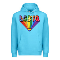 Ocean Blue lgbtq pride Premium Hoodie - FaDigitalArtStudio