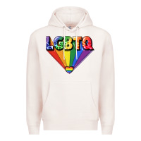 Pale Pink lgbtq pride Premium Hoodie - FaDigitalArtStudio
