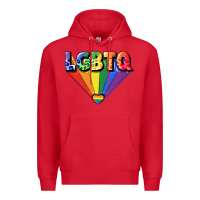 Red lgbtq pride Premium Hoodie - FaDigitalArtStudio