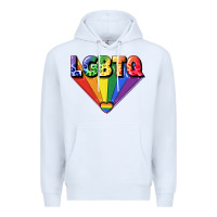 White lgbtq pride Premium Hoodie - FaDigitalArtStudio