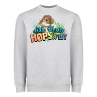 Heather Grey Little mister hops a lot Easter day Heavyweight Sweatshirt - HowdyJamesFarm