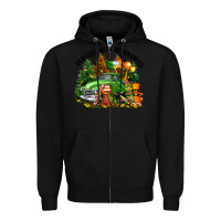 Black St. Patricks Day hanging with my gnomies Zipper Hoodie - FaDigitalArtStudio