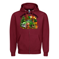 Burgundy St. Patricks Day hanging with my gnomies Zipper Hoodie - FaDigitalArtStudio