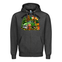 Charcoal Heather St. Patricks Day hanging with my gnomies Zipper Hoodie - FaDigitalArtStudio
