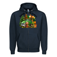 Navy St. Patricks Day hanging with my gnomies Zipper Hoodie - FaDigitalArtStudio