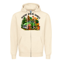Sandshell St. Patricks Day hanging with my gnomies Zipper Hoodie - FaDigitalArtStudio