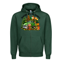 Sports Green St. Patricks Day hanging with my gnomies Zipper Hoodie - FaDigitalArtStudio