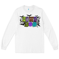 White Halloween howdy boo Long Sleeve Tee - NancyCooperArtShop