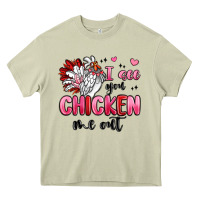 Mossy i see you chicken out Heavy Core Tee - MaliasSmallBusiness