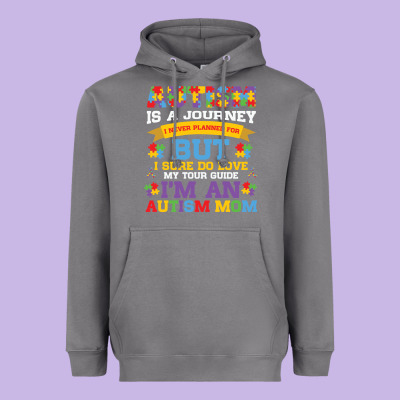 Lil Autism Mom Heavyweight Hoodie Designed By Cowhidedigitalart