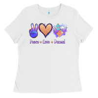 White Peace Love Dental Ladies Tee - Jasminsmagicworld
