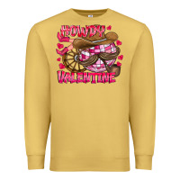 Antique Gold Howdy Valentine Premium Sweatshirt - CowhideDigitalArt
