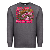 Charcoal Heather Howdy Valentine Premium Sweatshirt - CowhideDigitalArt