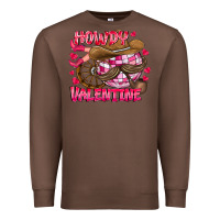 Chestnut Howdy Valentine Premium Sweatshirt - CowhideDigitalArt