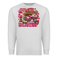 Dove Grey Howdy Valentine Premium Sweatshirt - CowhideDigitalArt