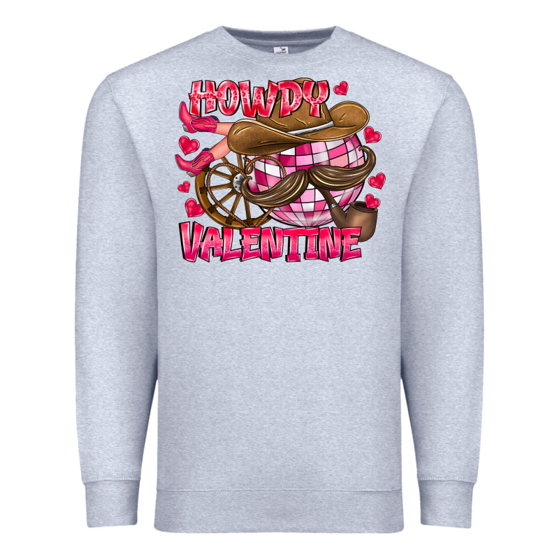 Howdy Valentine Premium Sweatshirt by CowhideDigitalArt | Teevron