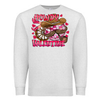 Oatmeal Heather Howdy Valentine Premium Sweatshirt - CowhideDigitalArt