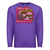 Purple Howdy Valentine Premium Sweatshirt - CowhideDigitalArt