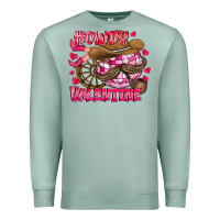Seafoam Howdy Valentine Premium Sweatshirt - CowhideDigitalArt