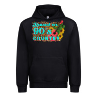 Black raised 90's country guitar cactus sunflower's Urban Hoodie - Artiststas
