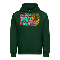 Forest Green raised 90's country guitar cactus sunflower's Urban Hoodie - Artiststas