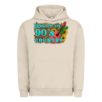 Pigment French Oak raised 90's country guitar cactus sunflower's Urban Hoodie - Artiststas