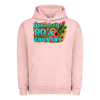 Pigment Salmon raised 90's country guitar cactus sunflower's Urban Hoodie - Artiststas