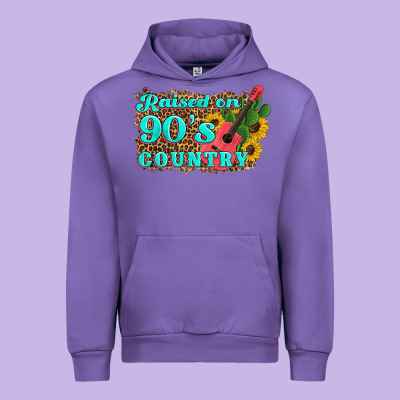 Raised 90's Country Guitar Cactus Sunflower's Urban Hoodie Designed By Artiststas