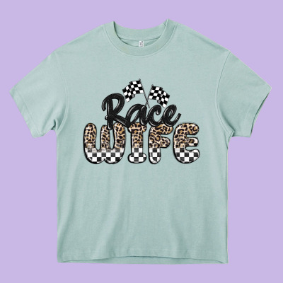 Race Wife Heavy Core Tee Designed By Maliassmallbusiness
