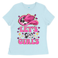 Baby Blue lets go girls Ladies Tee - NancyCooperArtShop