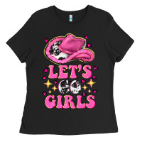 Black lets go girls Ladies Tee - NancyCooperArtShop