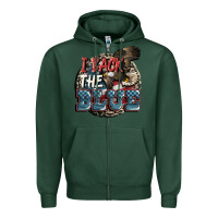 Sports Green I back the blue Zipper Hoodie - FaDigitalArtStudio