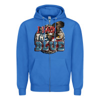 True Royal I back the blue Zipper Hoodie - FaDigitalArtStudio