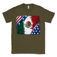 Army Green Mexican With American Flag Classic Tee - RanaPortraitStore