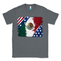 Charcoal Heather Mexican With American Flag Classic Tee - RanaPortraitStore