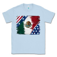 Dusty Blue Mexican With American Flag Classic Tee - RanaPortraitStore