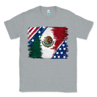 Heather Grey Mexican With American Flag Classic Tee - RanaPortraitStore