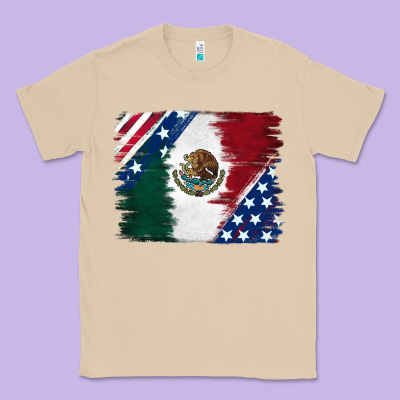 Mexican With American Flag Classic Tee Designed By Ranaportraitstore